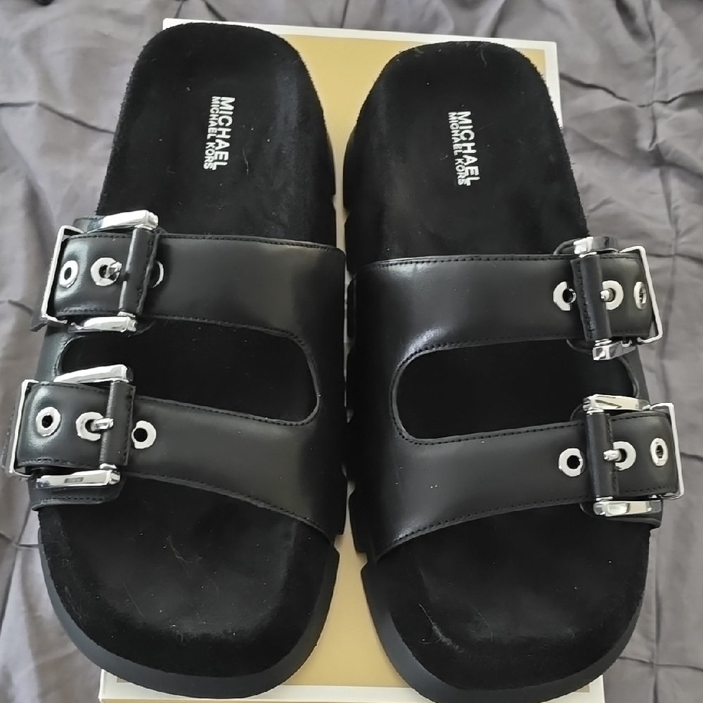 Michael Kors Black Slide Sandals